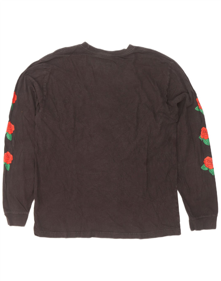 Adidas Mens Graphic Top Manga Larga Grande Algodón Negro