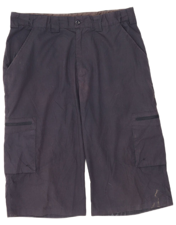 Bermudas tipo cargo para hombre de Mountain Warehouse W32 Poliéster azul marino mediano