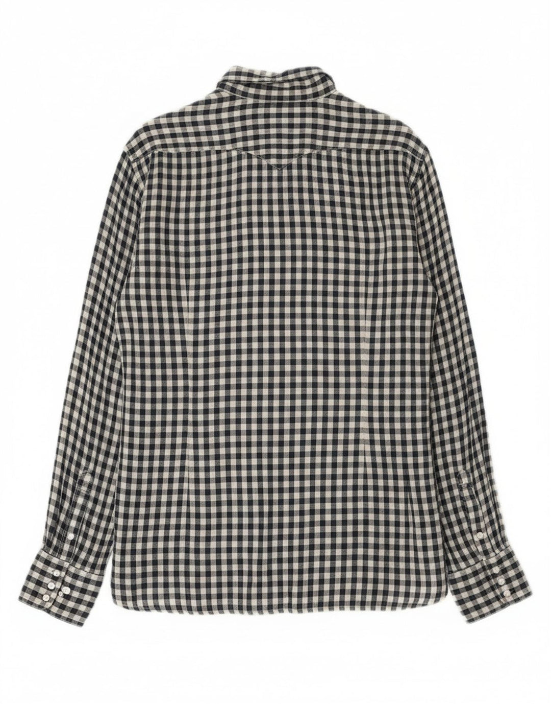 Stefanel - Camisa vaquera para hombre, talla grande, algodón a cuadros, color azul marino