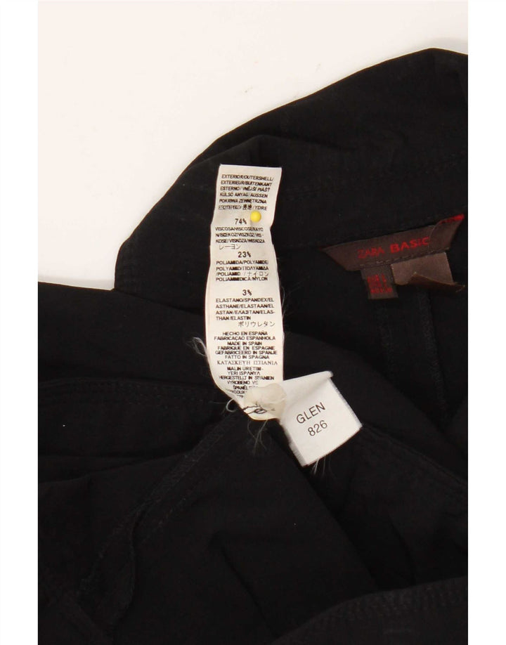 Zara Chaqueta Bomber para Mujer UK 44 Grande Viscosa Negra