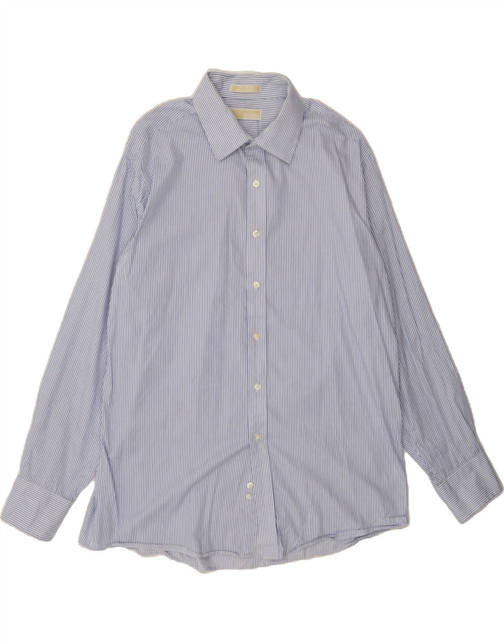 MICHAEL KORS Mens Shirt XL Blue Pinstripe Cotton Vintage Michael Kors and Second-Hand Michael Kors from Messina Hembry 