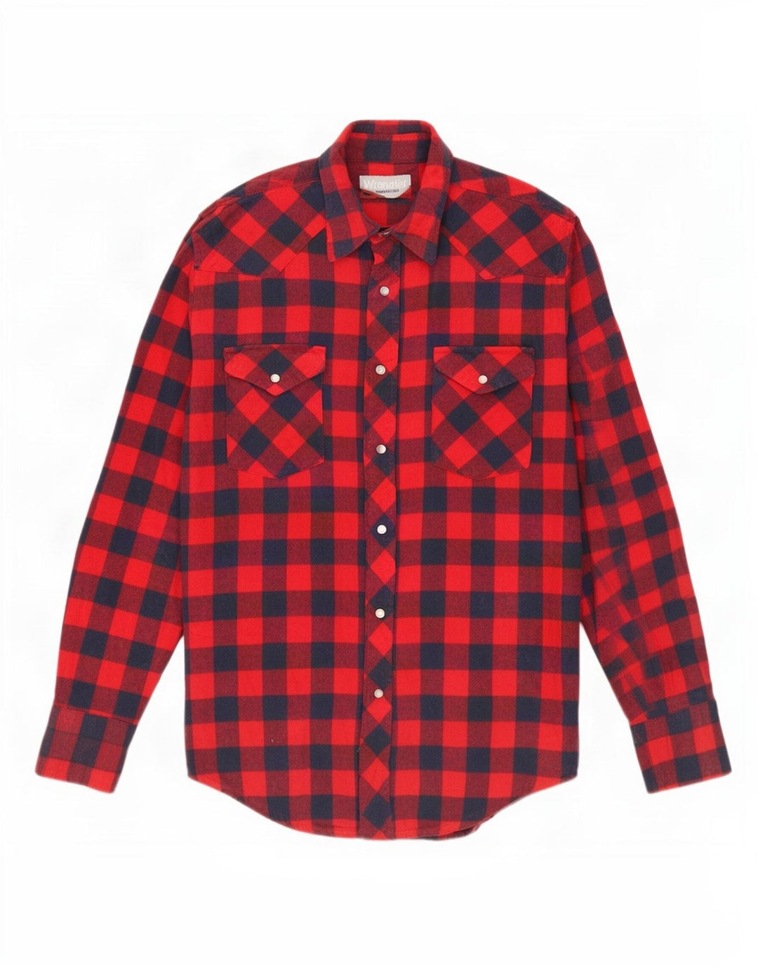 Wrangler Camisa De Franela De Algodón A Cuadros Rojo Medio Para Hombre