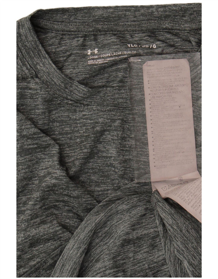 Under Armour Camiseta para niño Top 11-12 años Grande Gris Moteado Poliéster