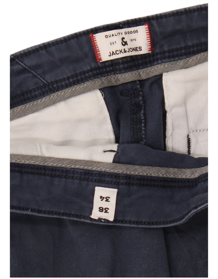 JACK & JONES Pantalones chinos Marco Slim para hombre W36 L34 Azul marino