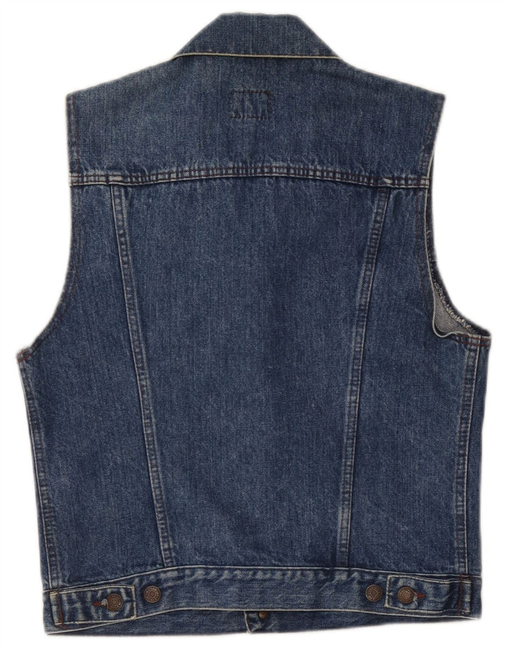 Carrera Mens Denim Gilet UK 36 Pequeño Azul