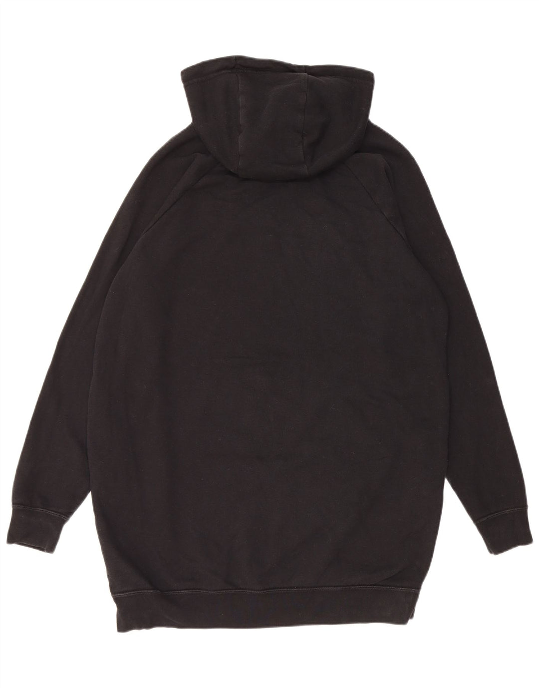 Nike Mujer Longline Oversize Sudadera con capucha Jumper UK 44 Mediano Negro Algodón