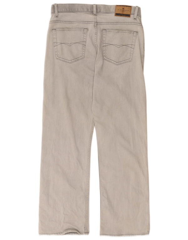 Marks & Spencer Vaqueros rectos azules Harbor para hombre W34 L29 Algodón gris