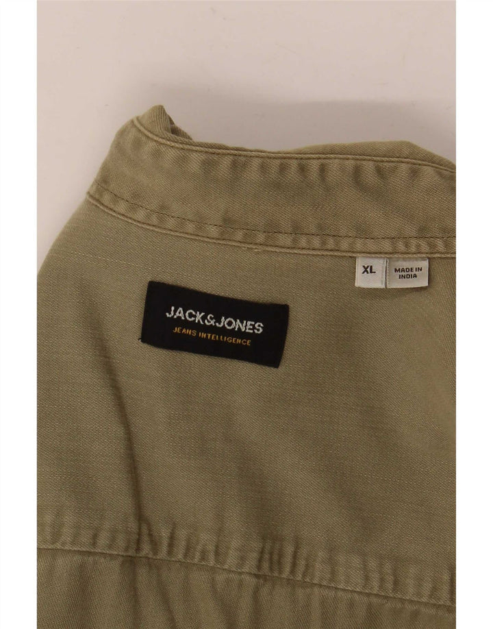 Jack & Jones Hombre Camisa Vaquera XL Caqui