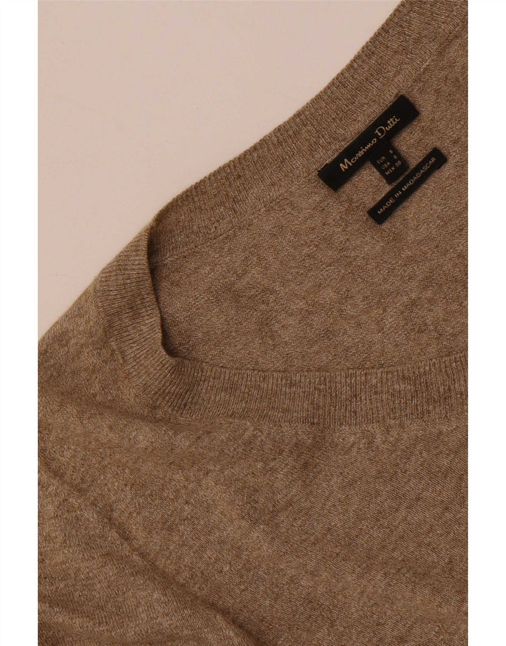 Massimo Dutti Top Mujer Manga 3/4 UK 40 Small Marrón