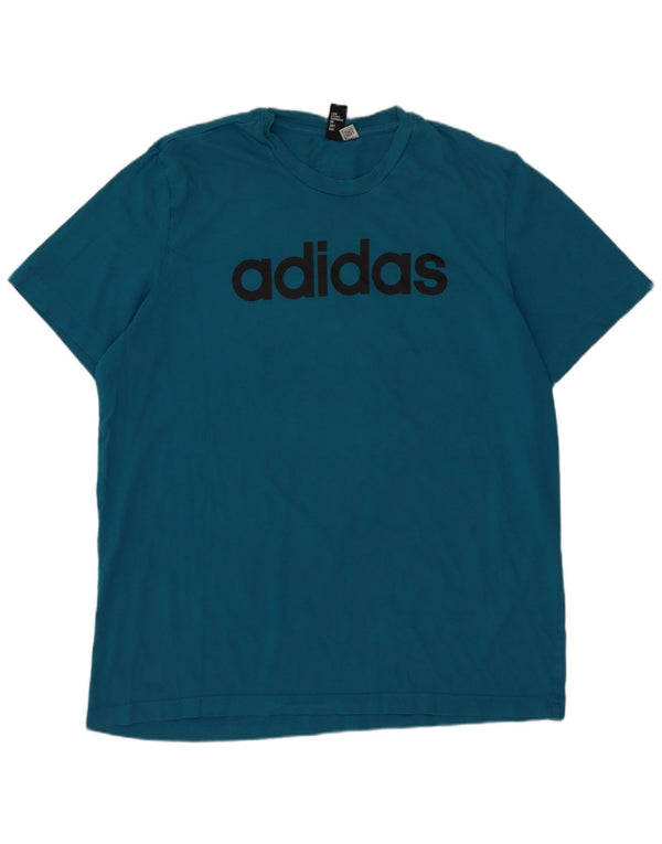Adidas - Camiseta gráfica para hombre, talla grande, color azul
