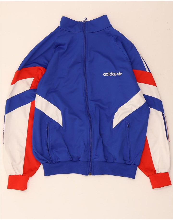 Adidas Hombre Chándal Top Jacket Small Azul Colorblock Poliéster