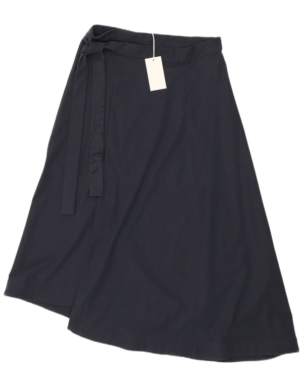 Cos Falda cruzada asimétrica de cintura alta para mujer pequeña W29 Lyocell azul marino