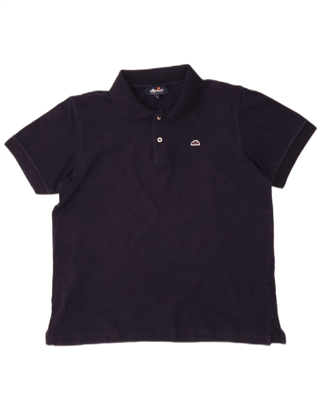 ELLESSE Polo para hombre grande azul marino algodón