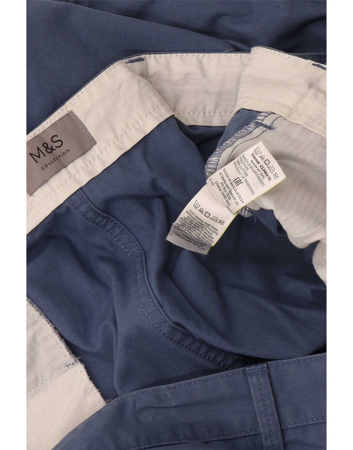 Marks & Spencer Pantalones cortos chinos para hombre W48 4XL Algodón azul