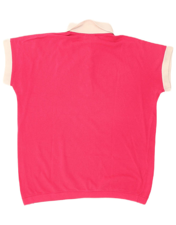 Polo LACOSTE para mujer Talla 42 Algodón color block rosa grande