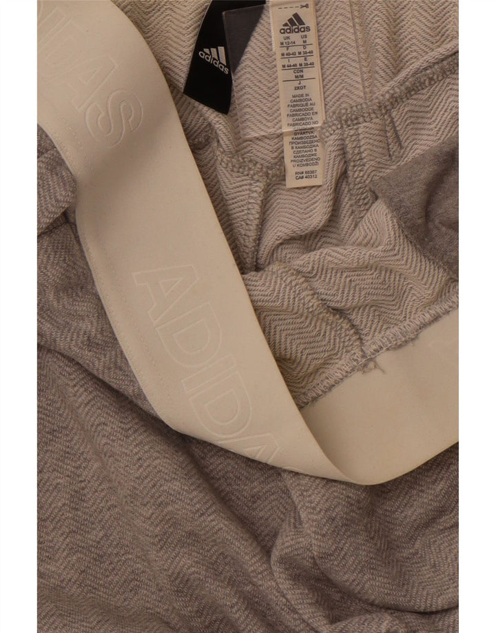 ADIDAS Pantalones de chándal gráficos para mujer Reino Unido 12/14 Gris medio Chevron