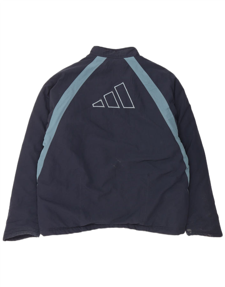 Adidas Mens Graphic Chándal Top Chaqueta Grande Azul Marino Poliéster