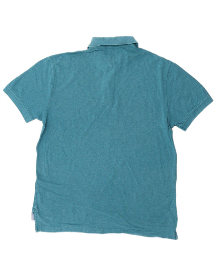 TOMMY HILFIGER Polo para hombre de algodón azul medio