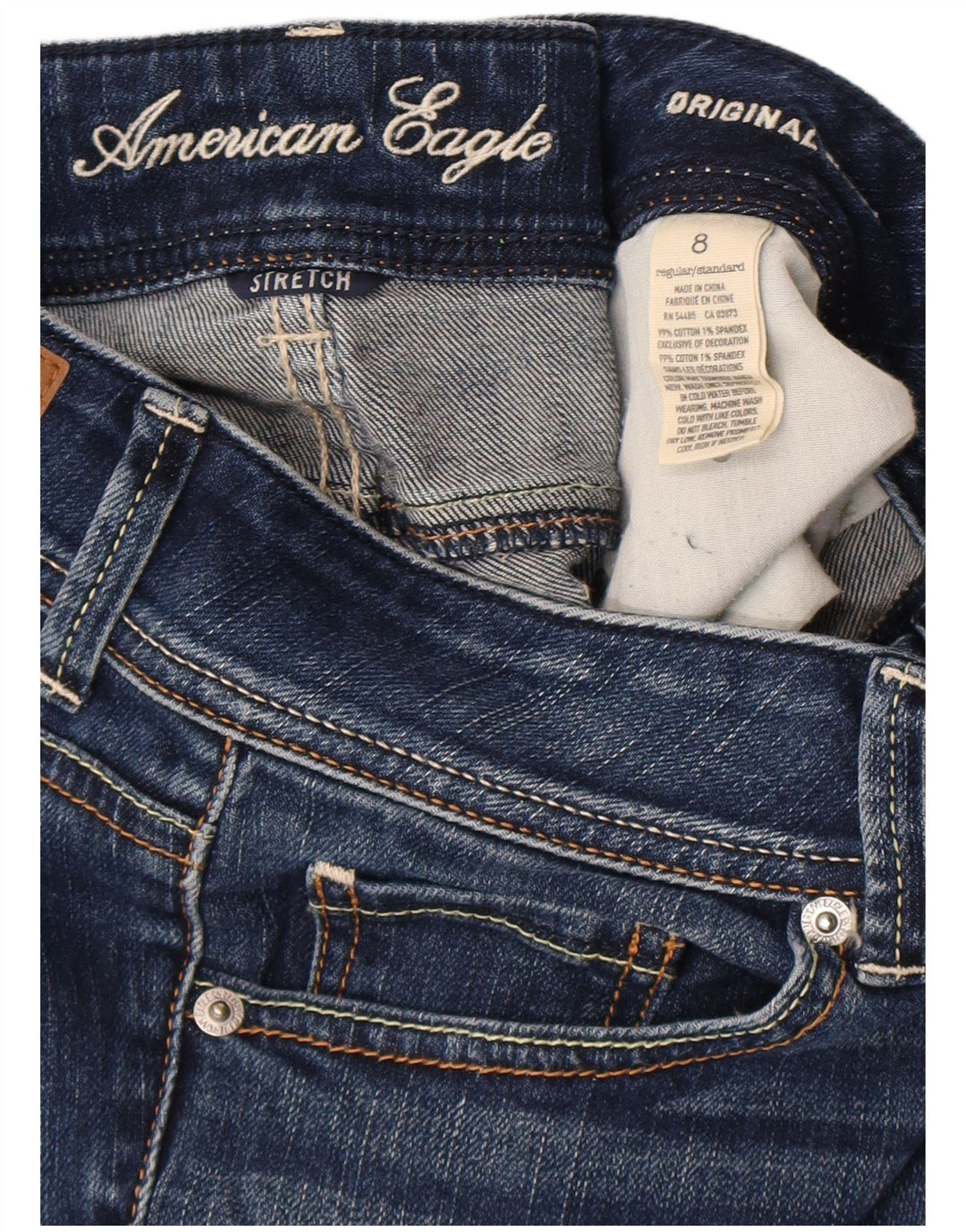 American Eagle Jeans Bootcut para Mujer US 8 Medium W32 L32 Algodón Azul