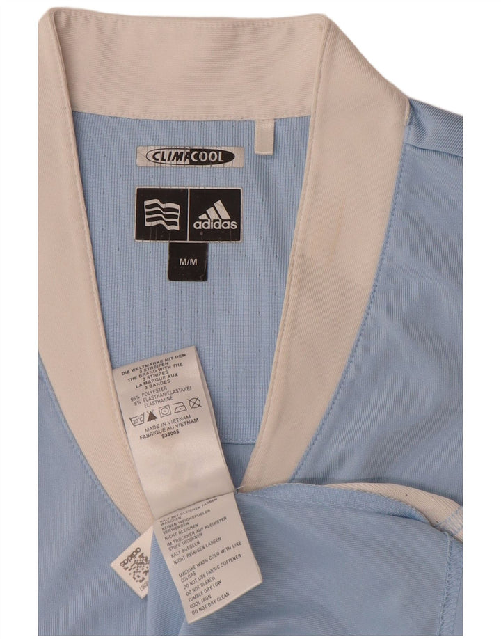 ADIDAS Camiseta Climacool para mujer UK 14 Medium Blue Colourblock