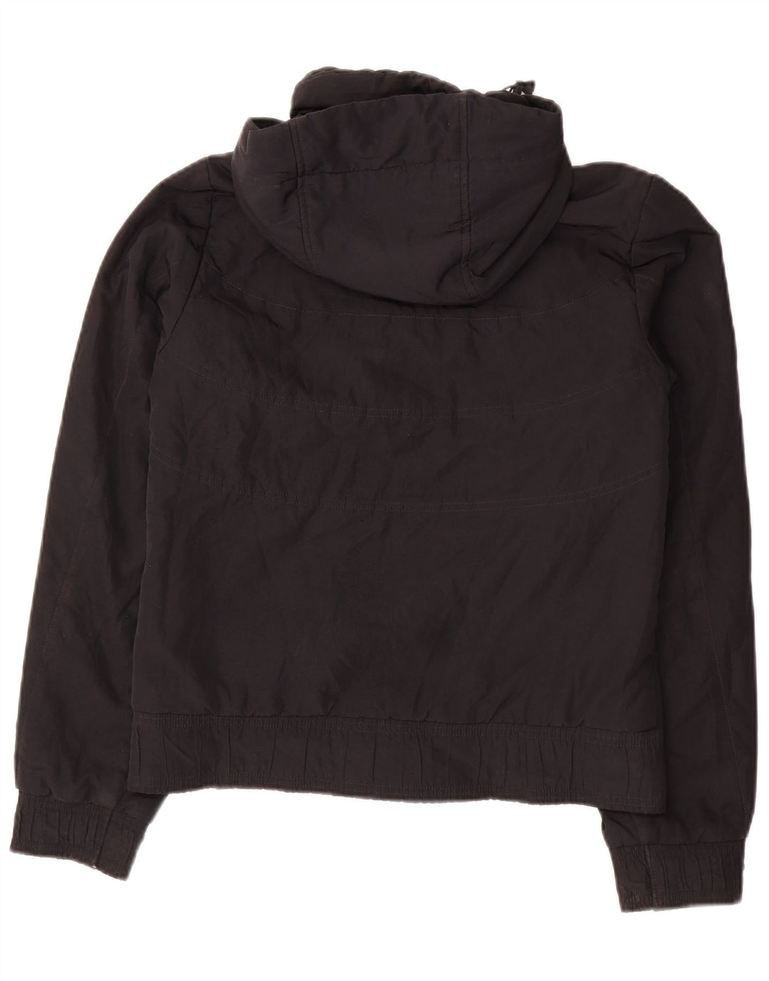 Nike - Chaqueta cortavientos con capucha para mujer, talla S, poliéster negro
