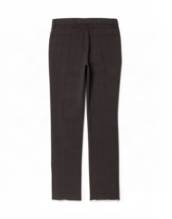 Marks & Spencer Pantalón chino para hombre W30 L33 Poliéster a cuadros marrón