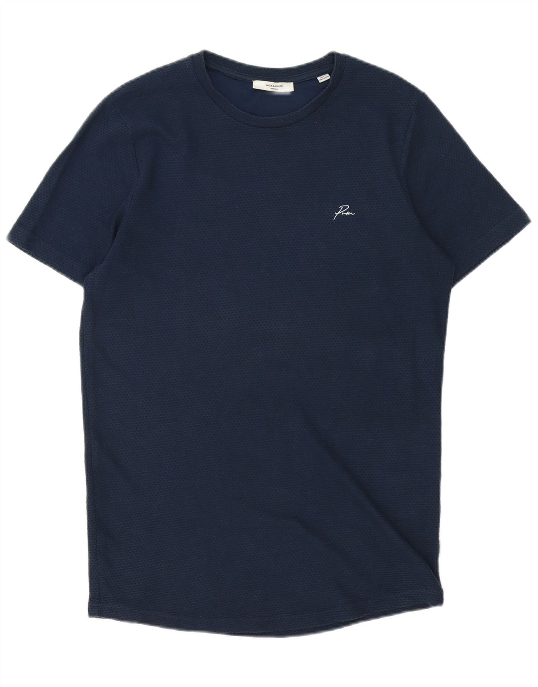 Jack & Jones Hombre Camiseta Top Medium Azul Marino Spotted Cotton