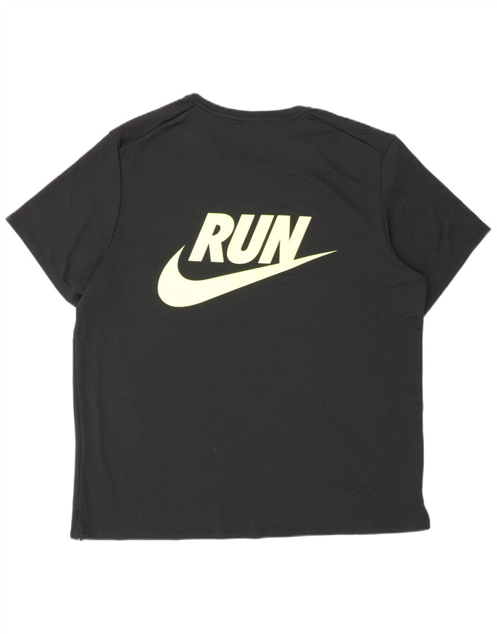 Nike Dri Fit Graphic Camiseta para hombre, talla grande, poliéster negro
