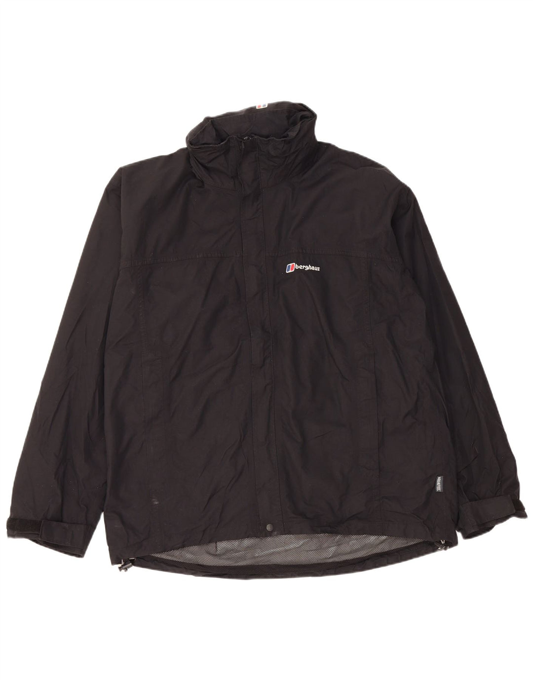 Berghaus Chaqueta impermeable con capucha para hombre UK 42 XL Nylon negro
