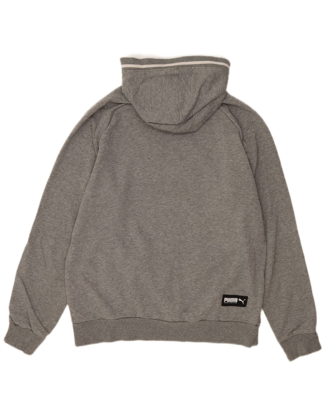 Puma Hombre Sudadera Con Capucha Gráfica Jersey De Algodón Gris Medio