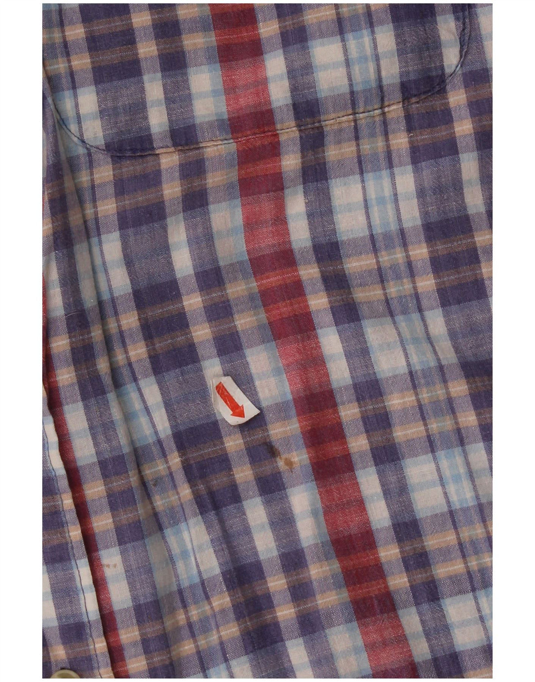 Fila Camisa de manga corta para hombre de algodón a cuadros multicolor mediano