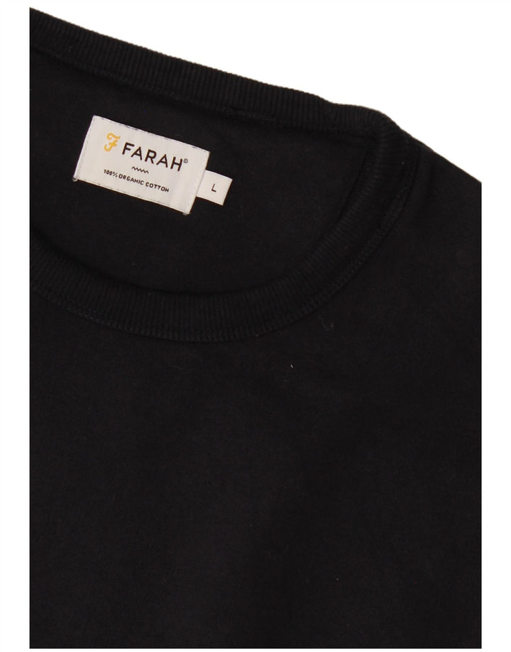 Farah Hombre Sudadera Jumper Grande Azul Marino Algodón