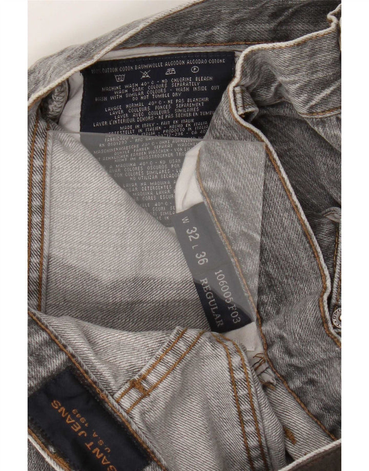 Gant Vaqueros rectos para hombre W32 L36 Algodón gris