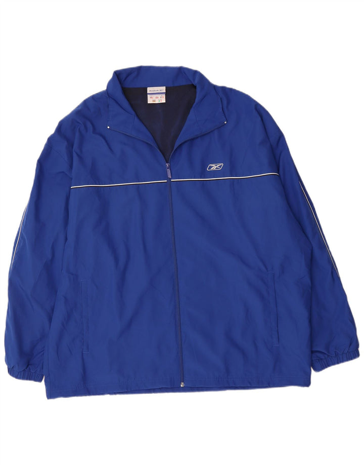 REEBOK Chaqueta superior de chándal para hombre Poliéster azul grande