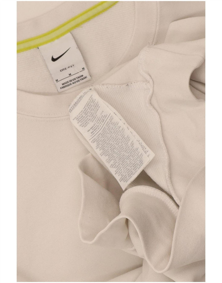Nike Hombre Dri Fit Sudadera Jumper Medium Blanco Algodón