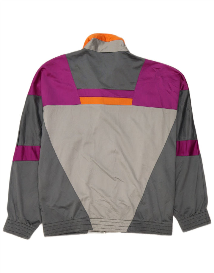 LOTTO Hombre Chándal Top Chaqueta Small Gris Colorblock Poliéster