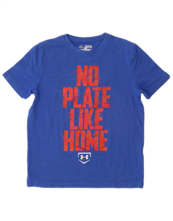 UNDER ARMOUR Camiseta gráfica Heat Gear para niños 7-8 años Pequeño Azul