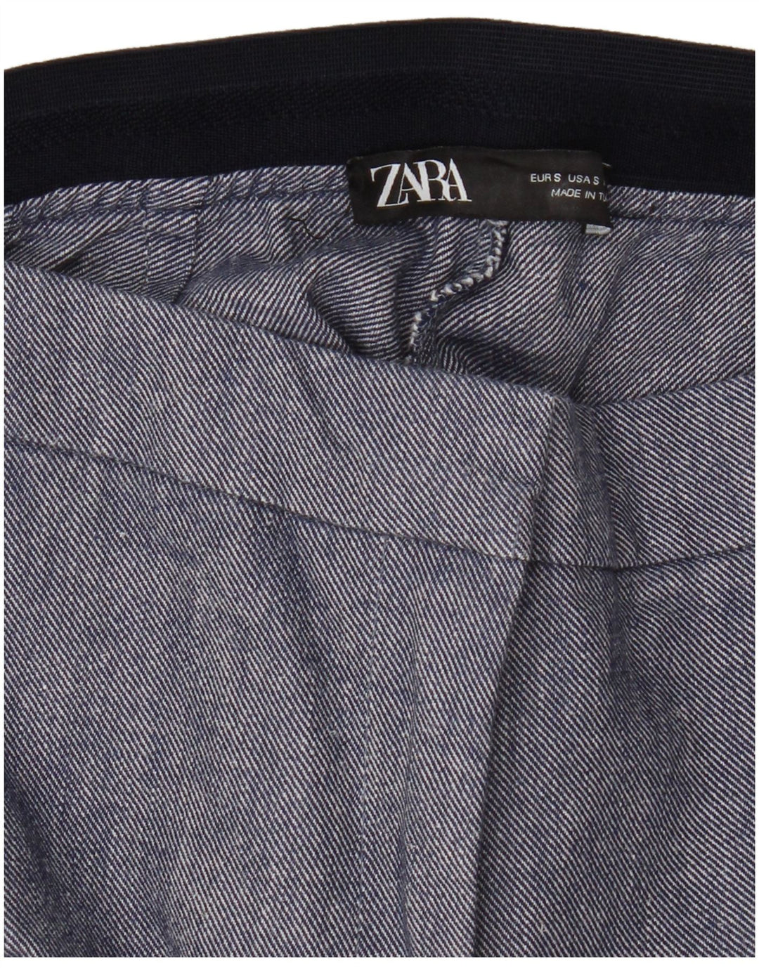 Zara Mujer Pantalones Chinos Slim Small W26 L27 Azul