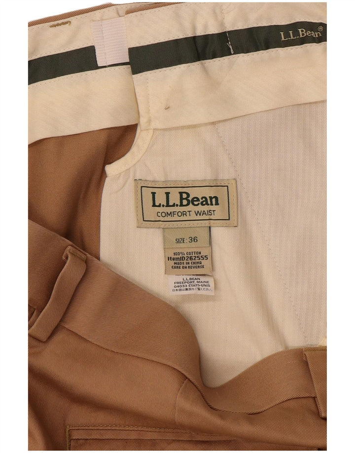L.L.BEAN Pantalones chinos rectos de ajuste cómodo para hombre W36 L31 Algodón beige