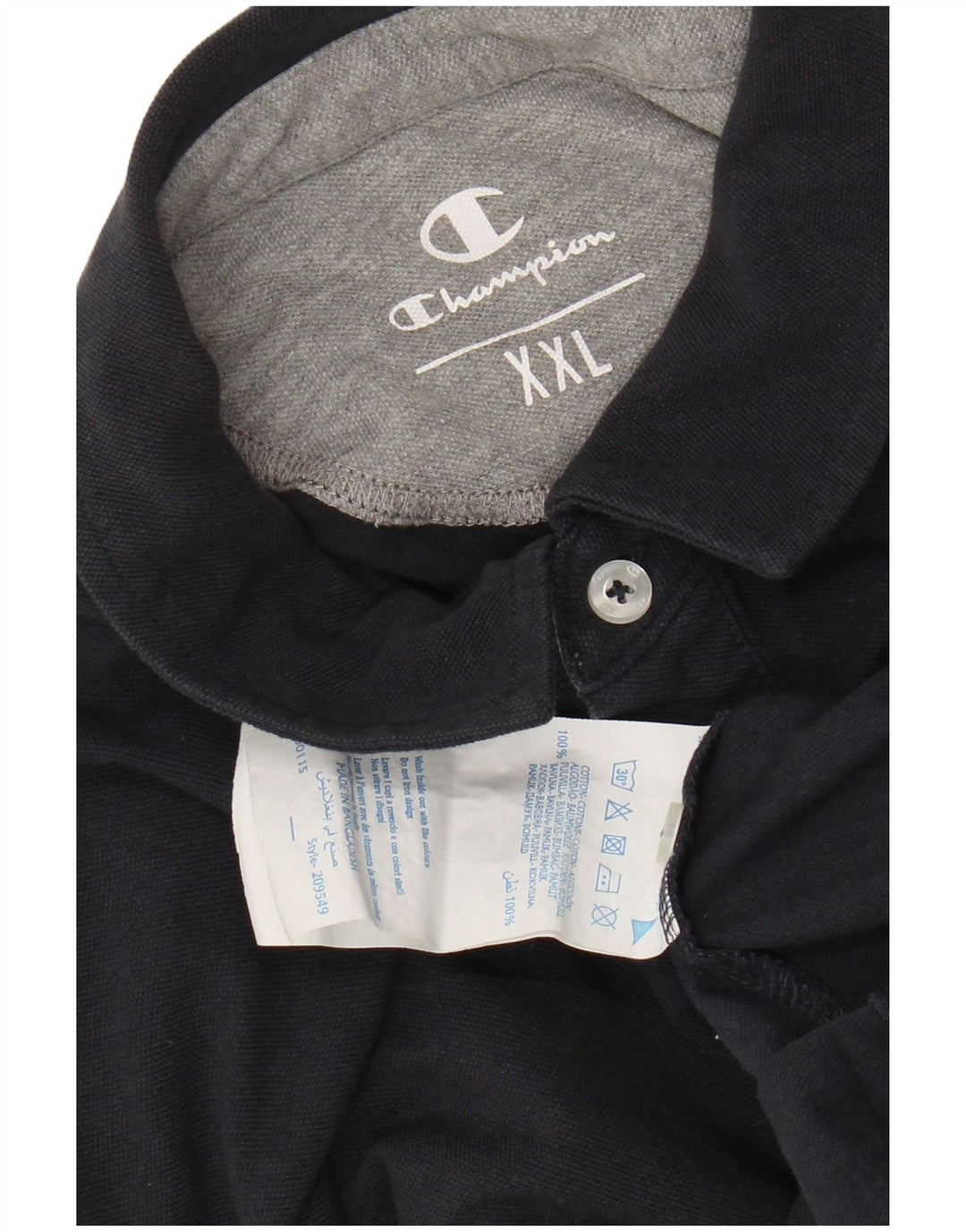 Champion Polo para hombre 2XL Algodón azul marino