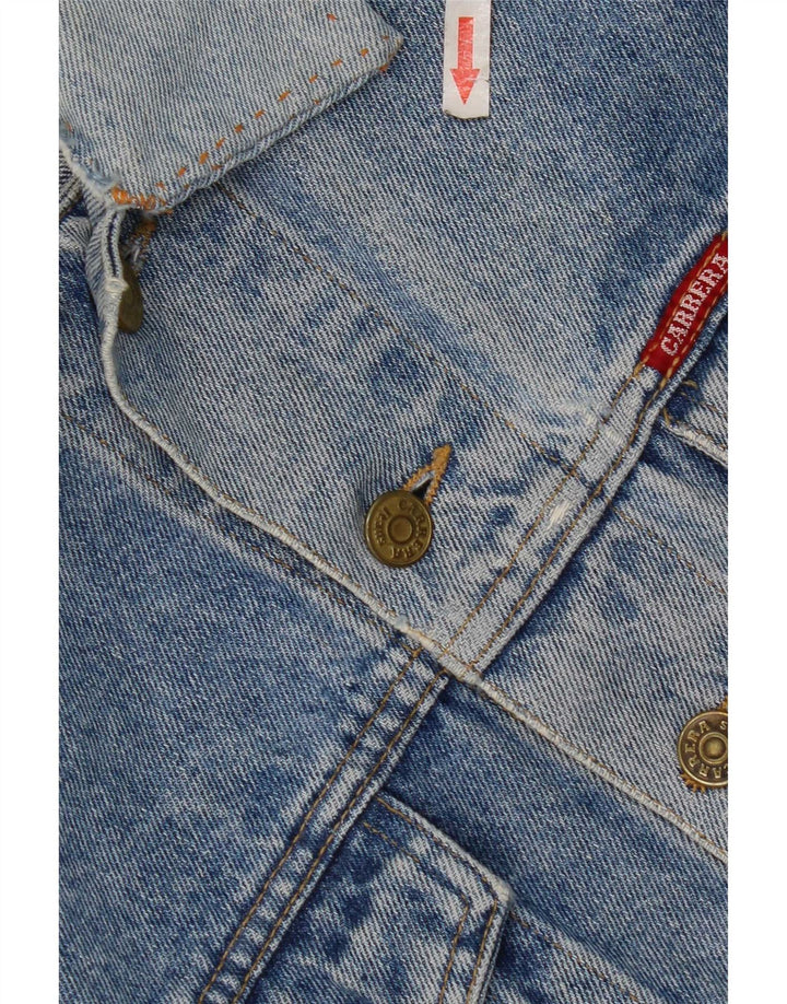Carrera Chaqueta vaquera desgastada para hombre UK 36 Small Blue Cotton