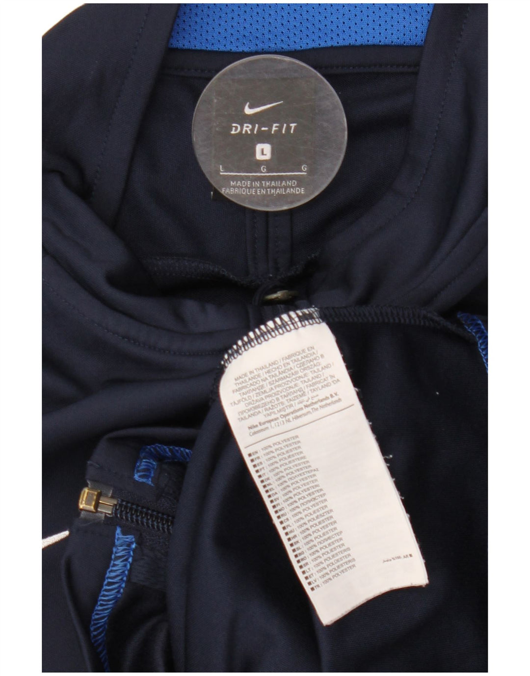 Nike Hombre Dri Fit Chándal Top Chaqueta Grande Azul Marino Colorblock