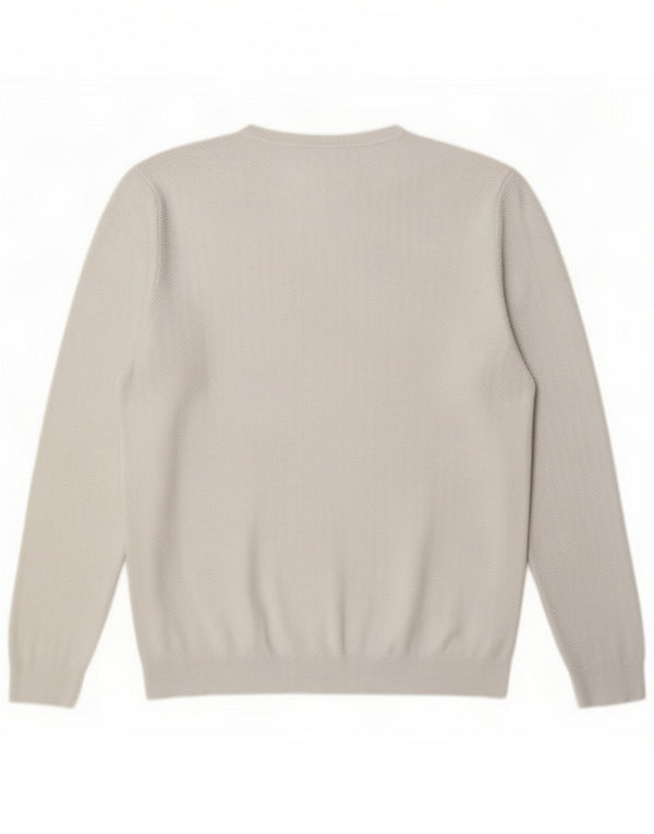 Jack & Jones Suéter tipo jersey con cuello redondo para hombre Blanco grande