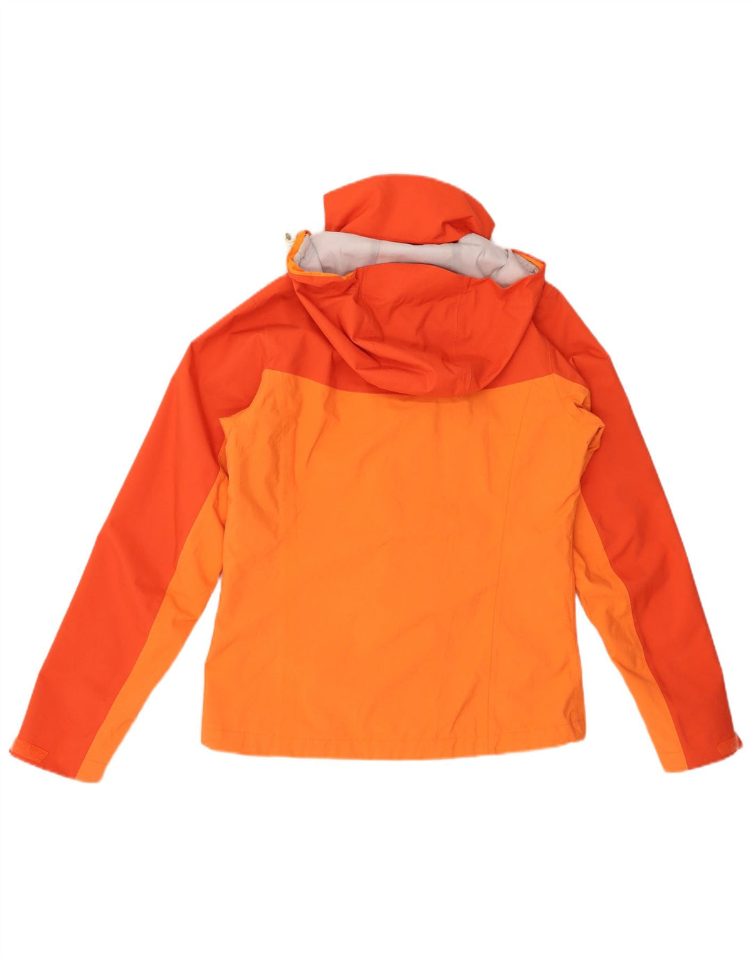 SALOMON Chubasquero con capucha para mujer UK 6 XS Naranja Colorblock Poliéster