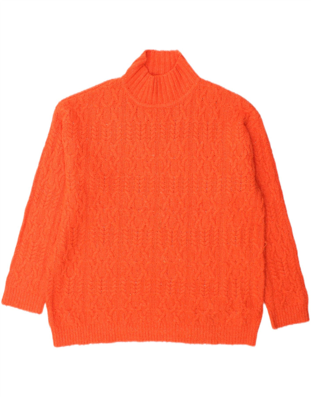 Marks & Spencer Jersey con cuello alto para mujer, talla 40, color naranja mediano