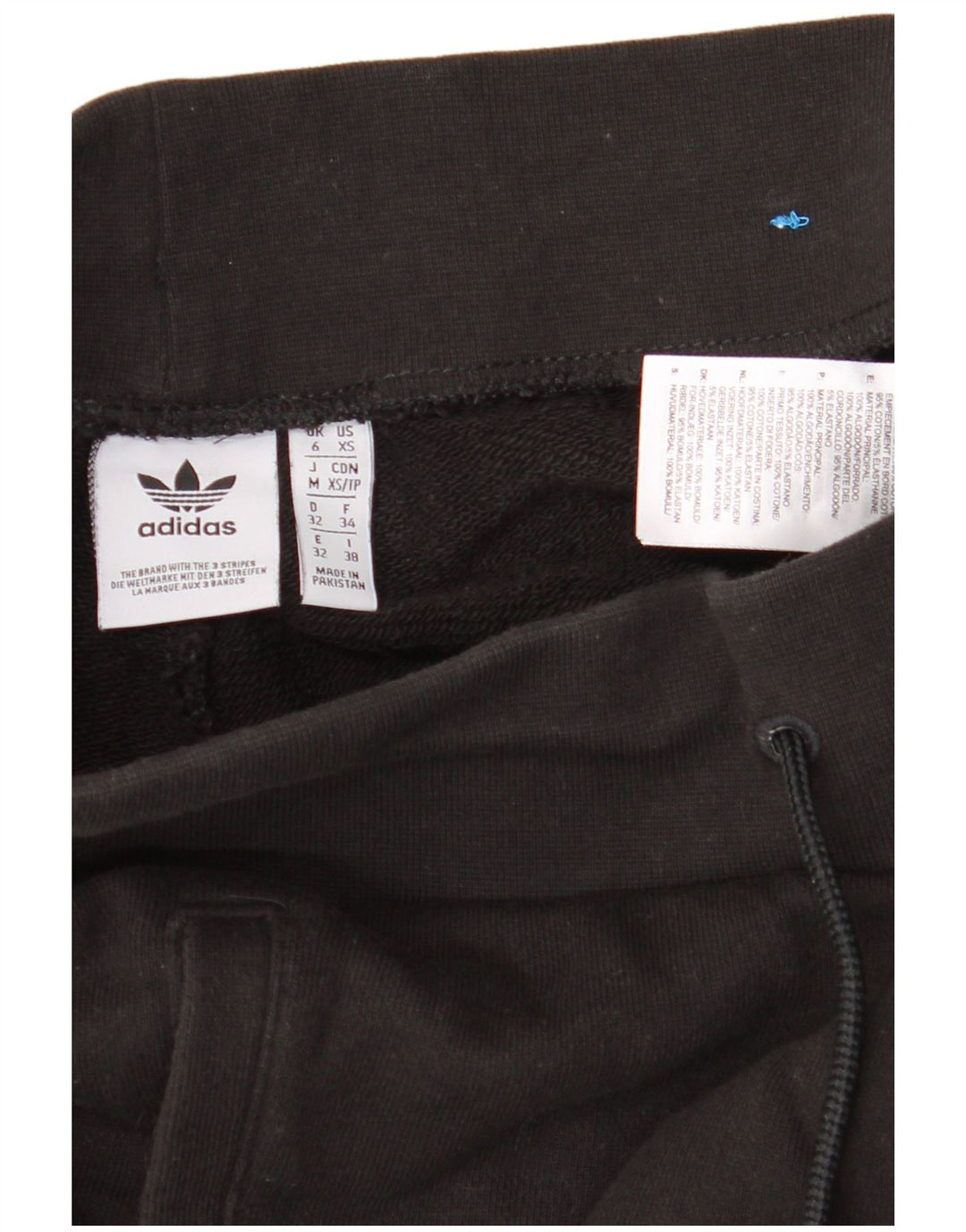 ADIDAS Pantalones de chándal para mujer Joggers UK 6 XS Algodón negro