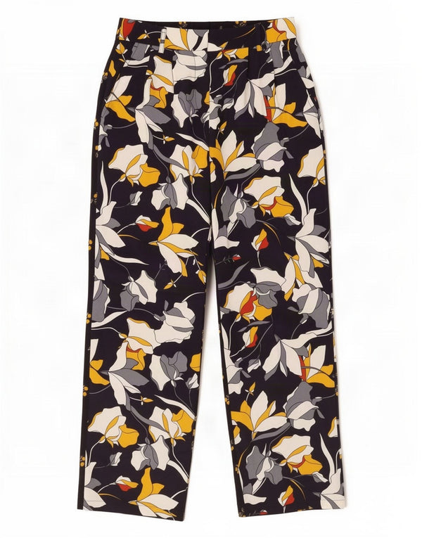 French Connection Pantalones chinos para mujer UK 8 Small W24 L31 Black Floral