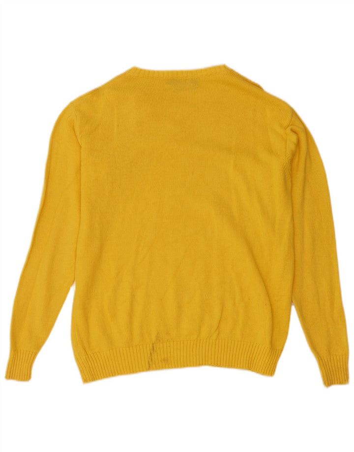 Brooksfield Jersey con cuello en V para hombre de algodón amarillo medio