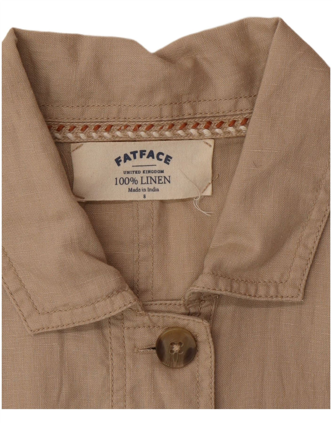 Chaqueta utilitaria para mujer Fat Face UK 8 Small Beige Linen