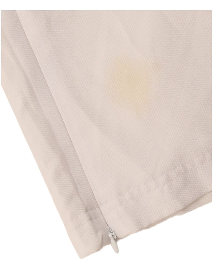 FILA Pantalón chino recto para mujer IT 44 Medium W30 L31 Poliéster blanco